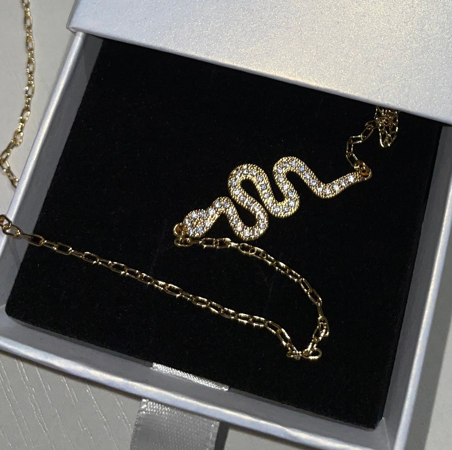 Iced Out Snake Belly Chain