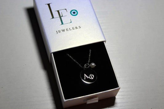 Alpha Phi Sterling Silver Necklace