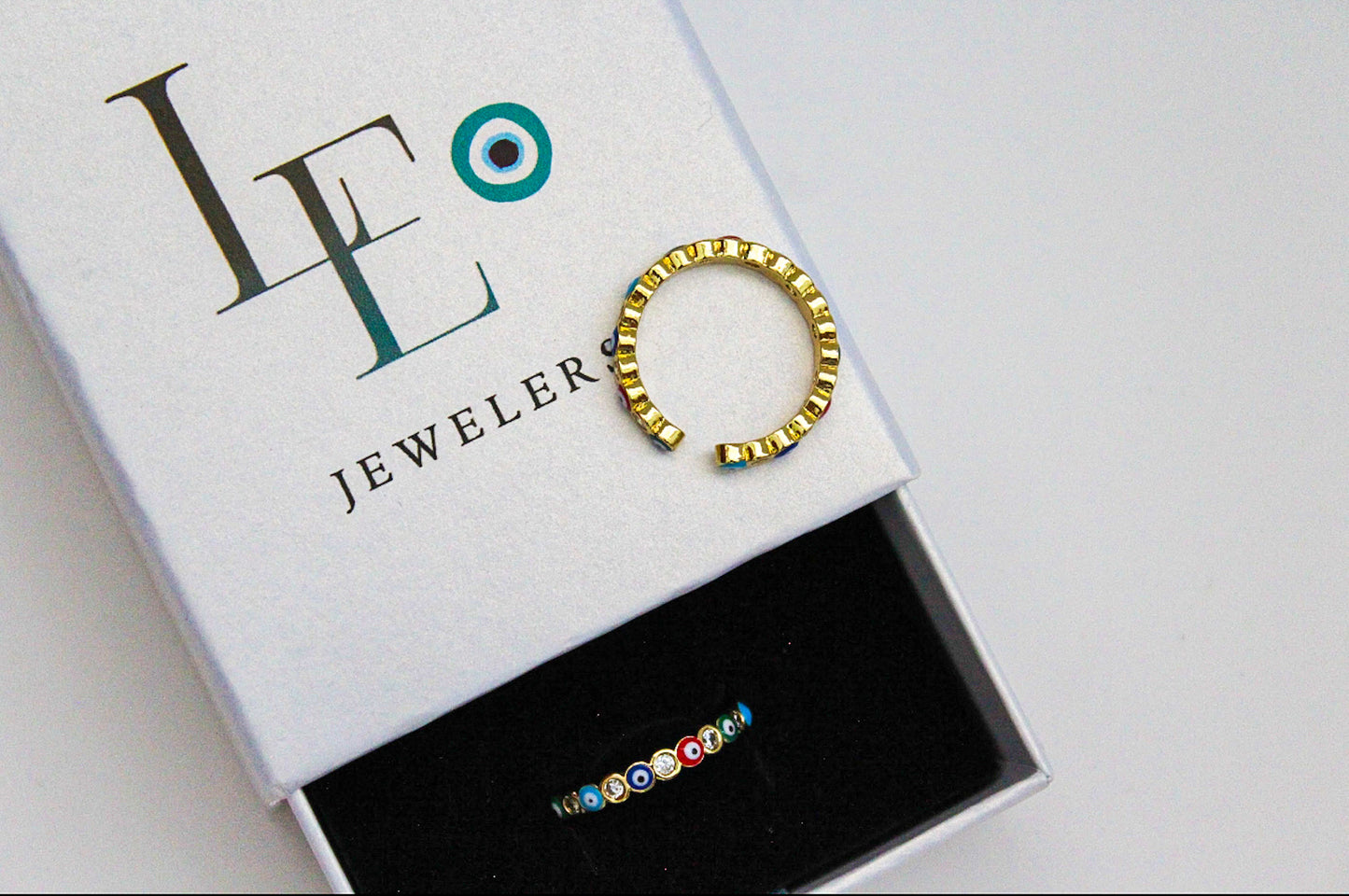 Multicolored Lucky Eye Ring