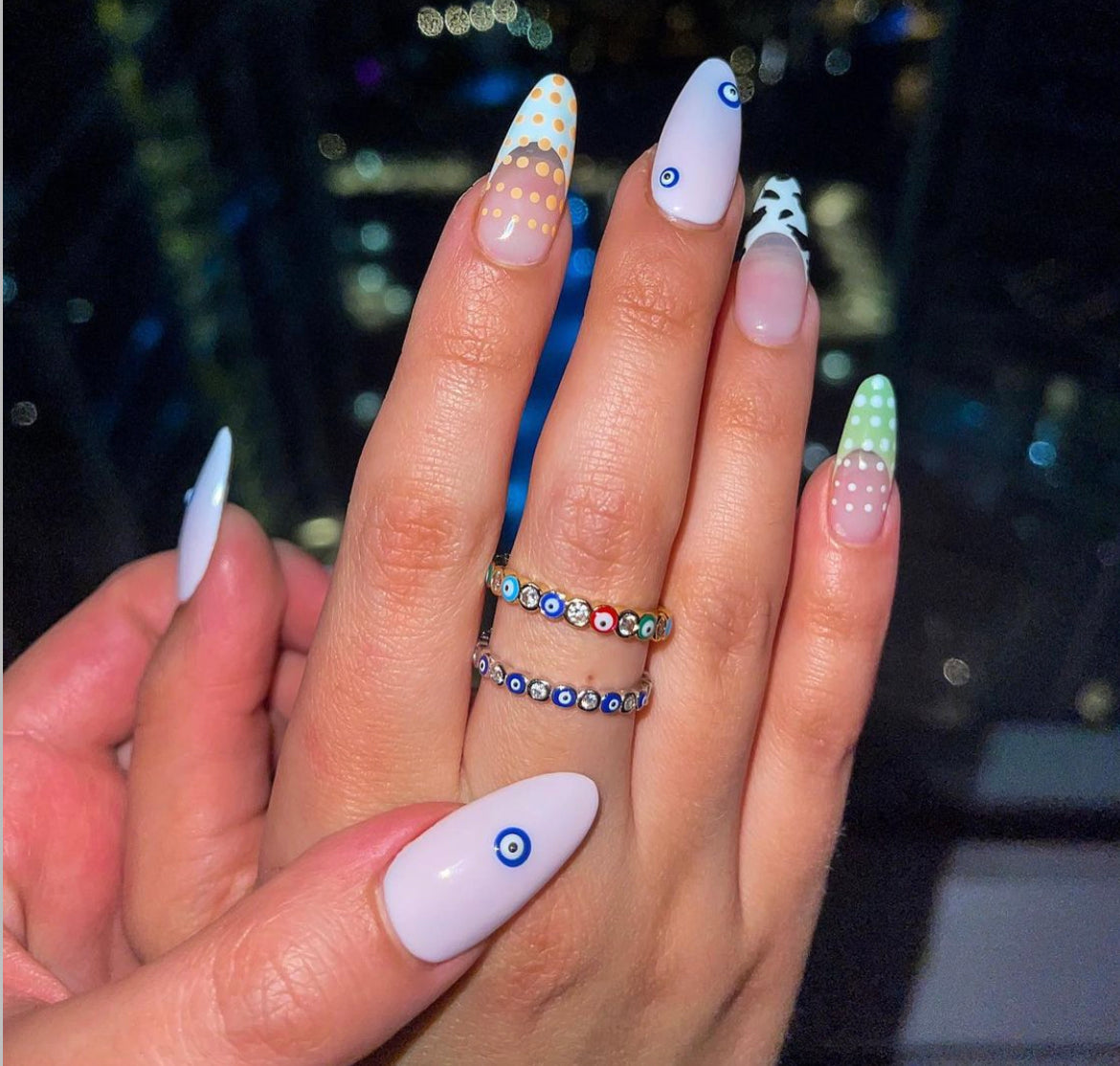 Multicolored Lucky Eye Ring