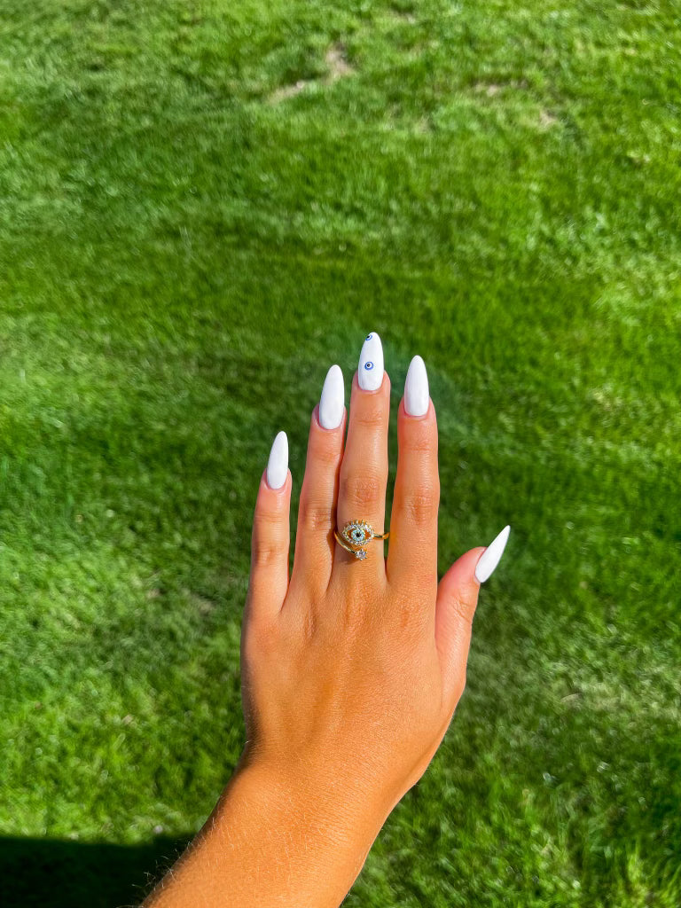 Crystal Evil Eye Ring