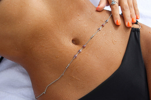 Red Eye Dainty Belly Chain